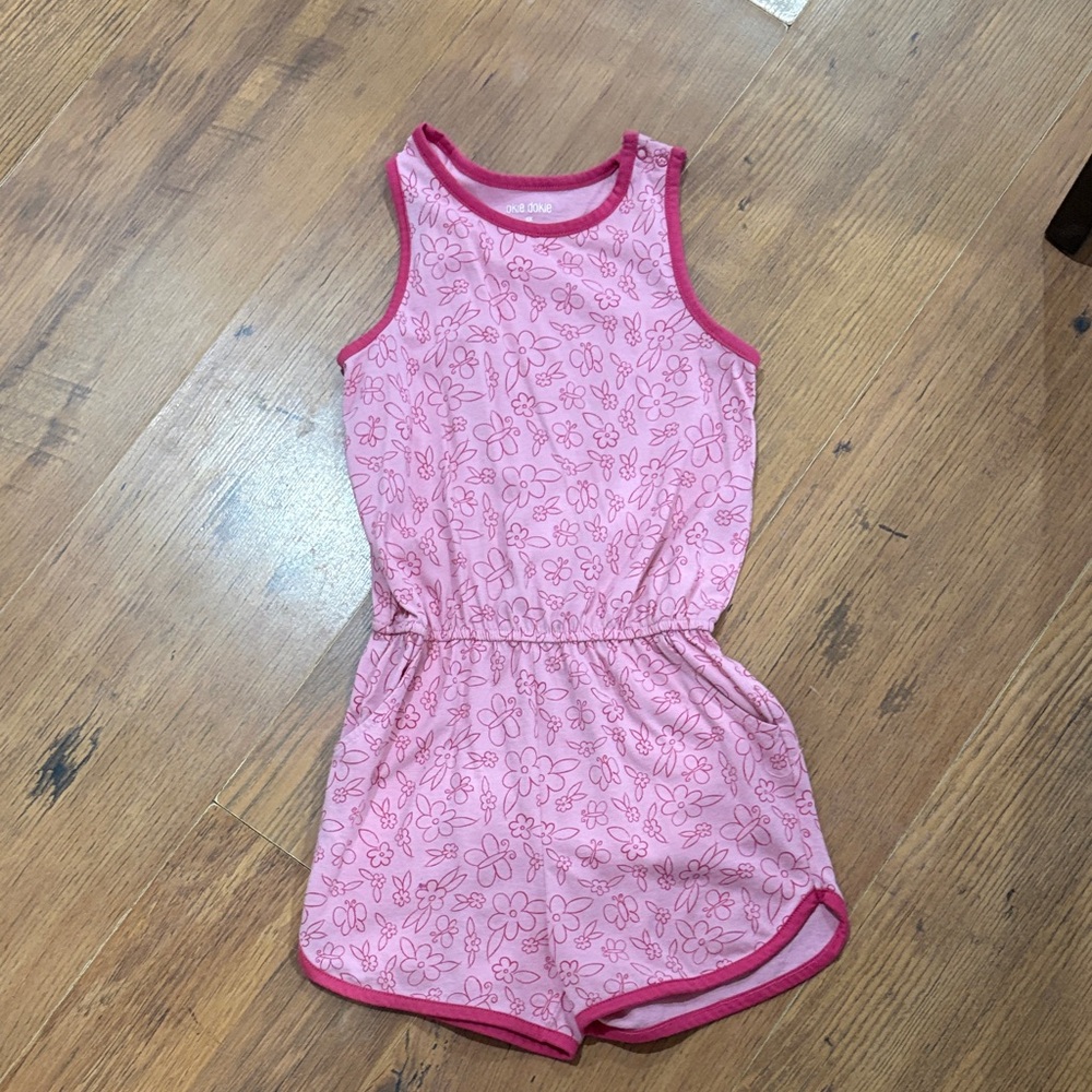 Okie Dokie Pink Floral Jumpsuit